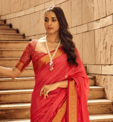 Red Banarasi Silk