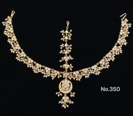 Gold Plated Necklace with Pearls