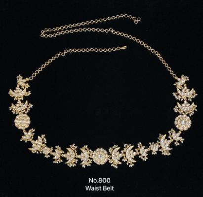 Gold Waist Belt with Stones