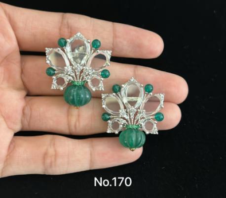 Emerald Floral Earrings