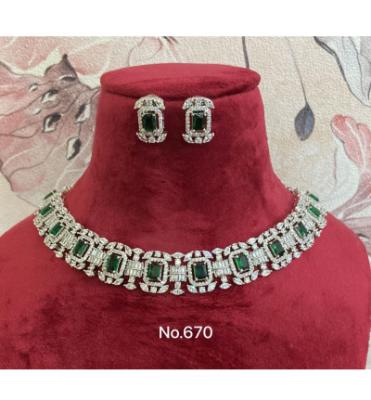 Emerald and Diamond Necklace Set