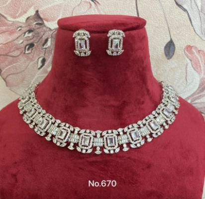 Silver Necklace and Earrings Set