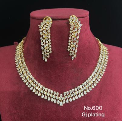 Gold Plated Necklace and Earrings Set