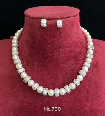Silver Necklace and Earrings Set