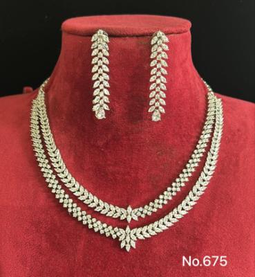 Silver Leaf Necklace and Earrings Set