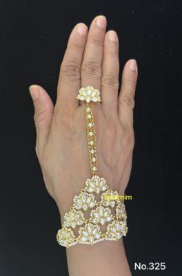Gold Floral Hand Jewelry