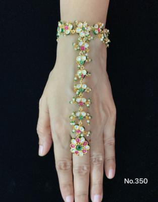 Gold Floral Hand Jewelry