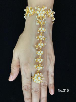 Gold Floral Hand Jewelry