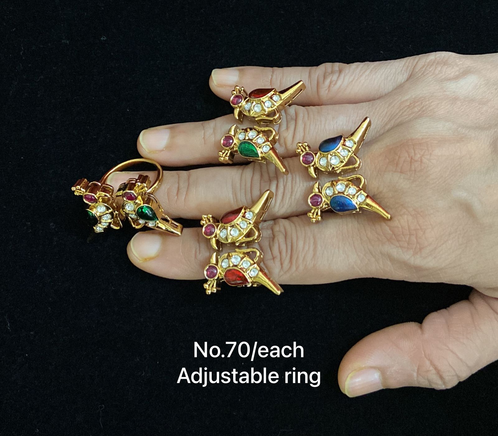 Kundan Finger ring