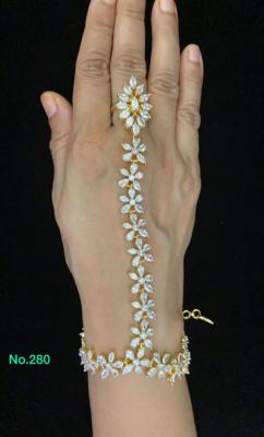 Gold Floral Hand Jewelry