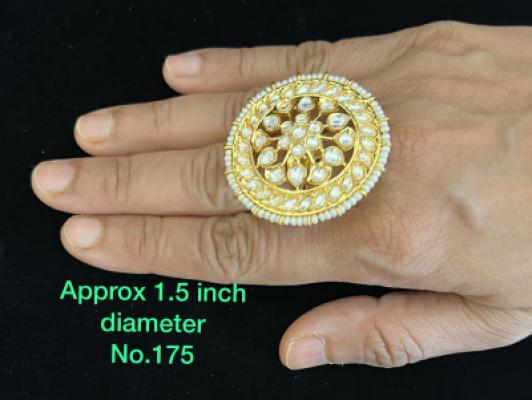 Gold Plated Ring with Pearls