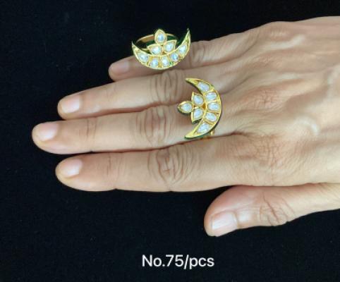 Gold Plated Moon Rings