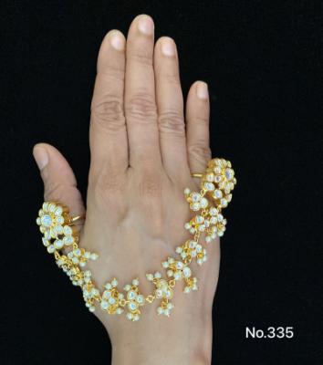 Gold Floral Hand Jewelry