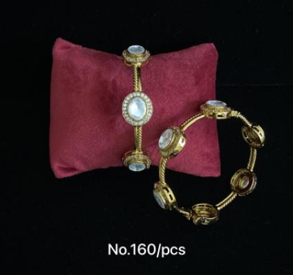Gold Bracelet with Stones