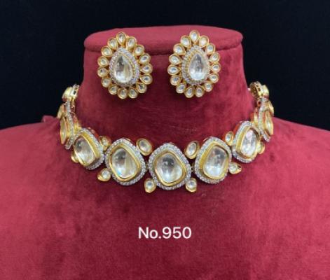Kundan Pear Drop Set