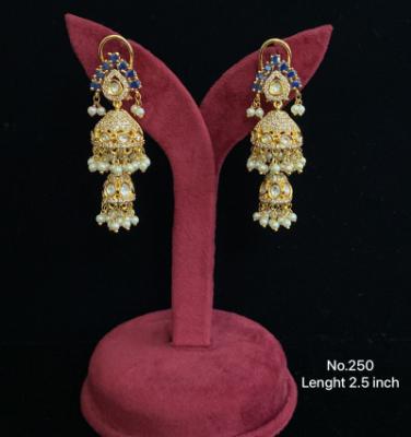 Gold Pearl Jhumka Earrings