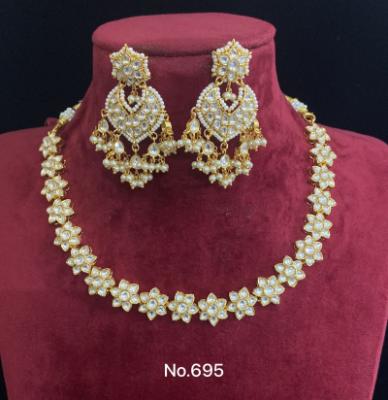 Floral Kundan Necklace Set