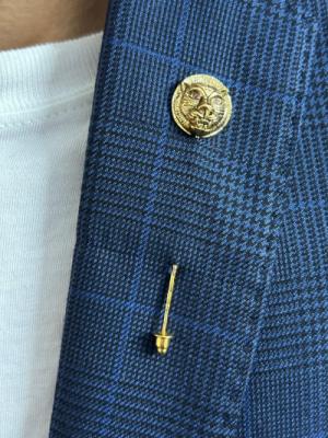 Gold Lion Lapel Pin