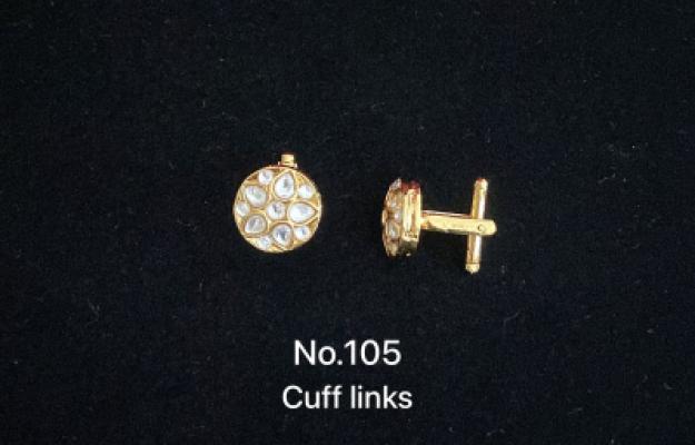 Gold Cuff Links with Stones