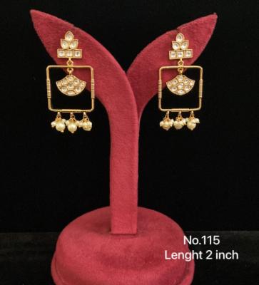 Gold Plated Earrings with Pearls