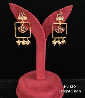 Gold and Purple Earrings