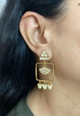 Gold Plated Earrings with Pearls