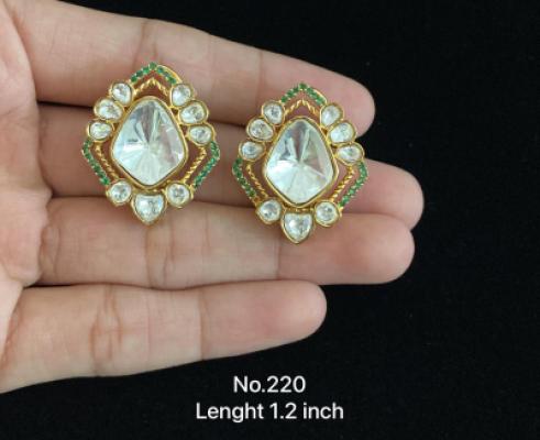 Gold Plated Earrings with Stones