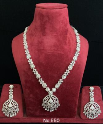Silver Necklace and Earrings Set