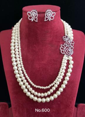 Pearl Necklace and Earring Set